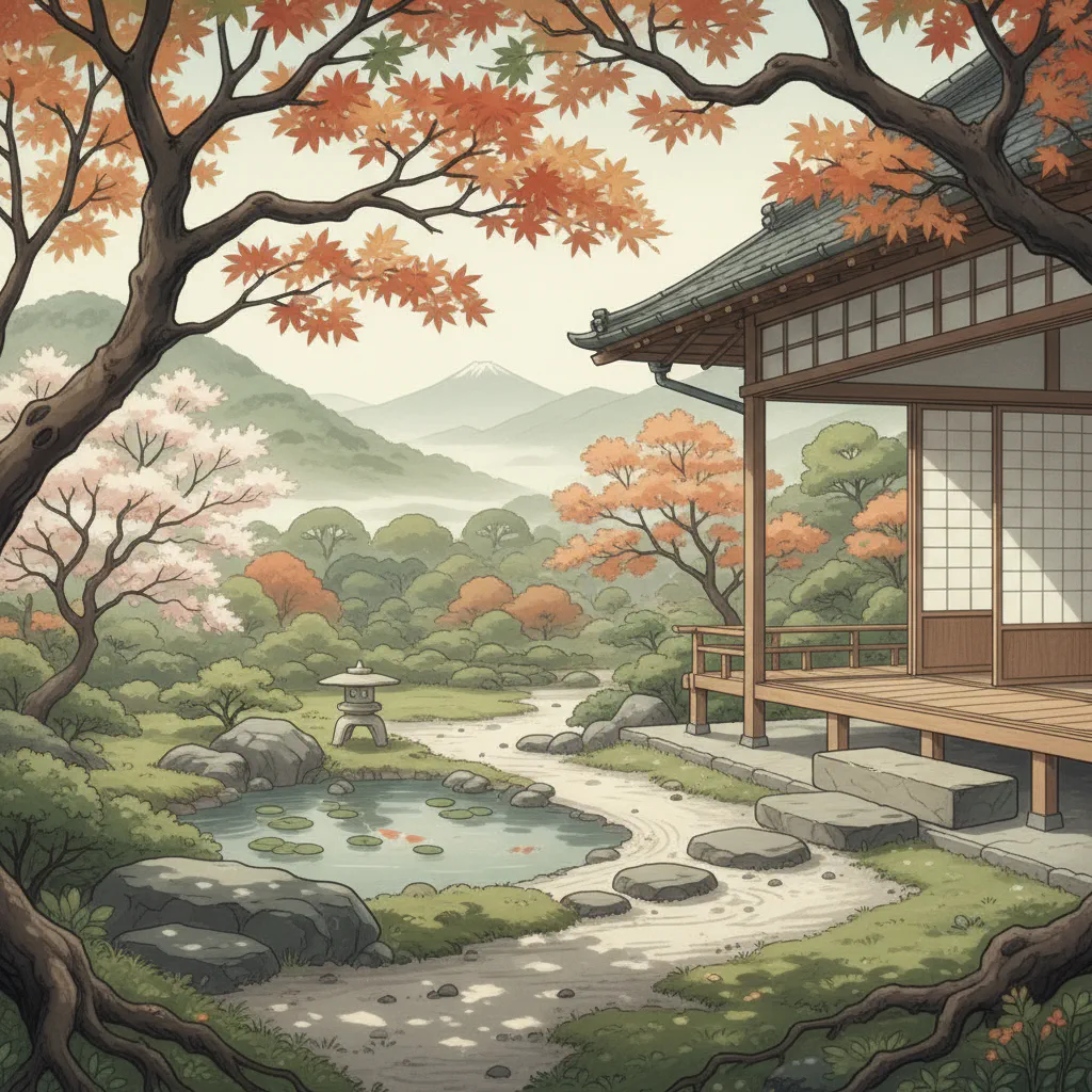 静かな縁側にふわりと差し込む春の光。