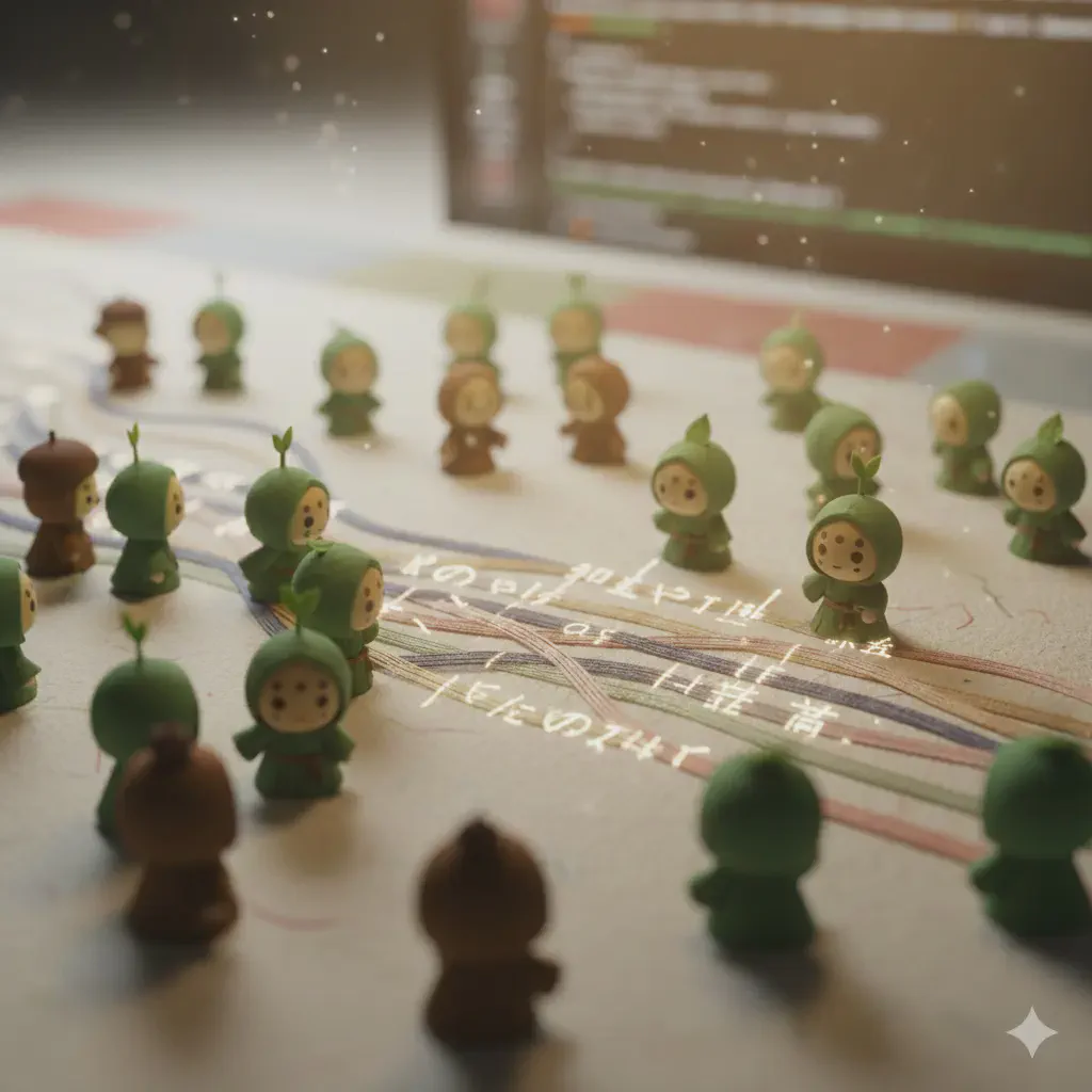 言葉が布のように形になる工程のイメージ