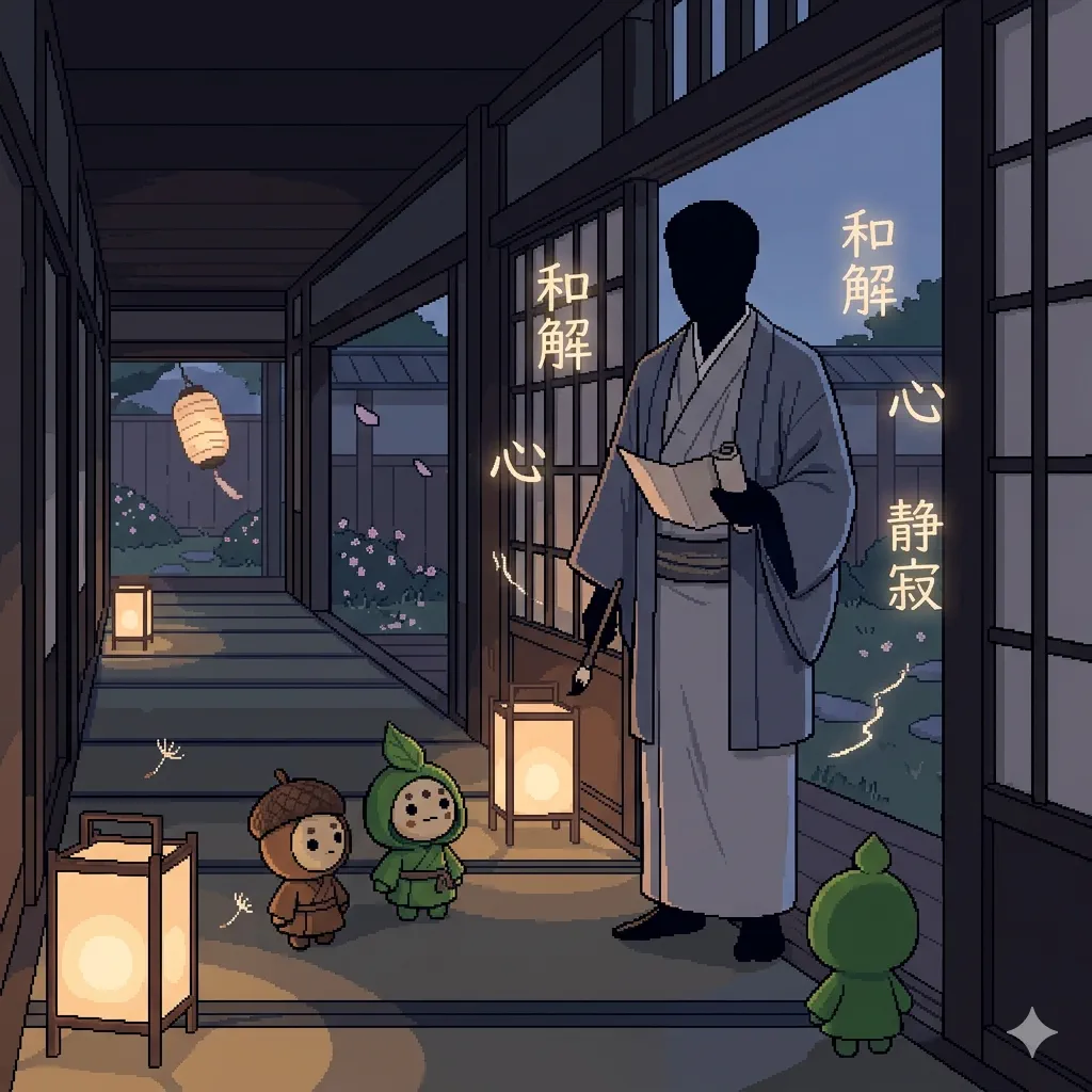 屋敷の門に立つ静かな番人