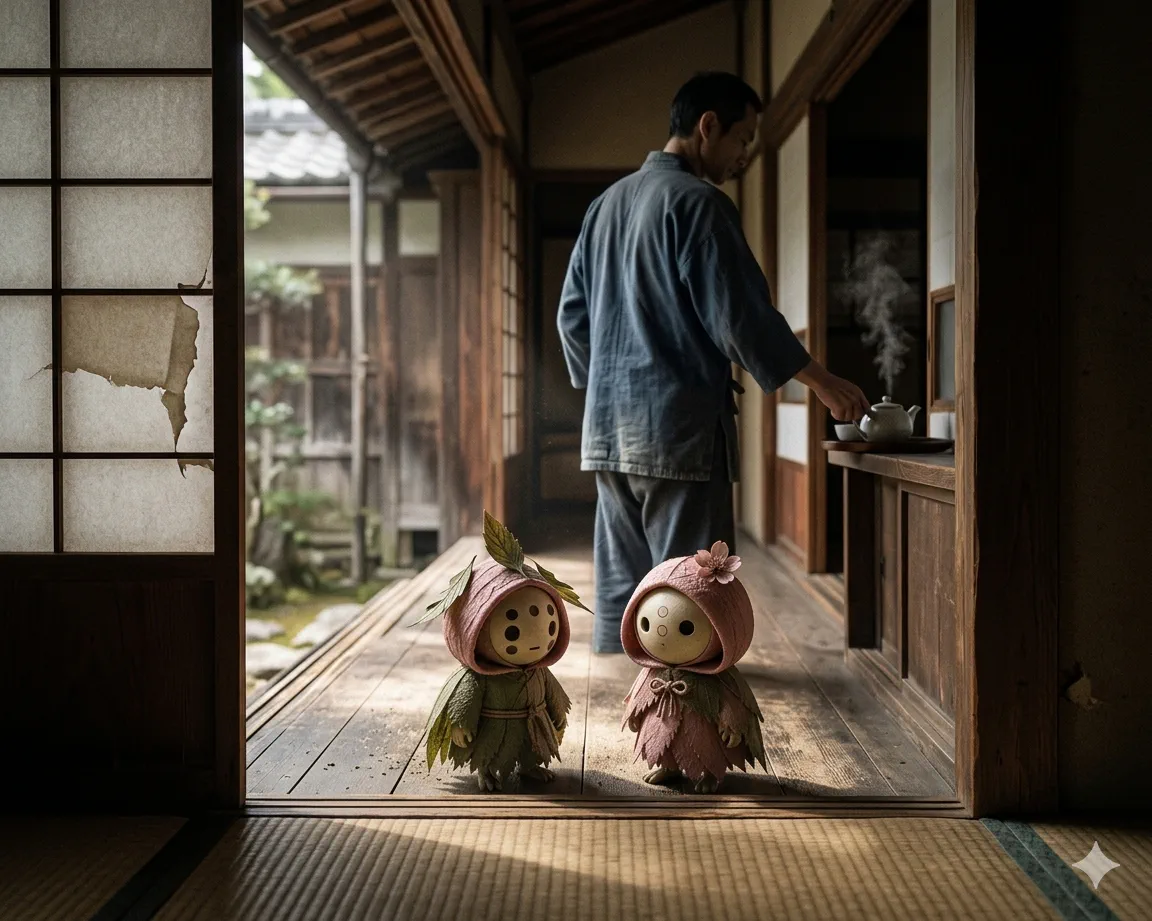 喫茶店で考え込みながら会話を続ける二人。